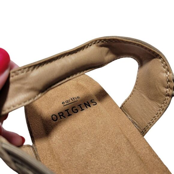 Earth Origins Sandals Womens Size 11 Sling Back Laney Sedona Brown Arch Support - Picture 6 of 12